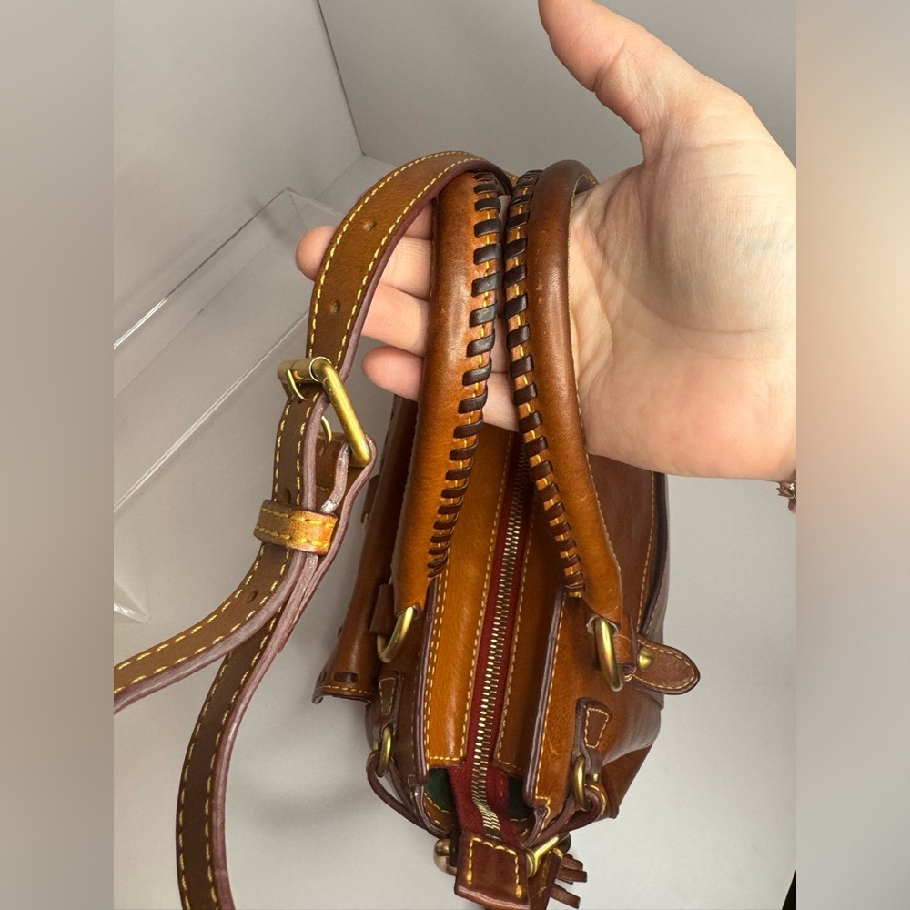 Dooney & Bourke Vintage Florentine Medium Tassel Pocket Satchel Two-Way Bag - Picture 6 of 15